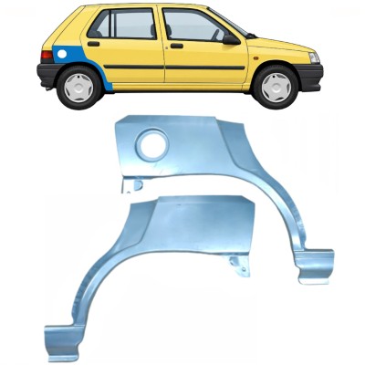 Lem zadního blatníku na Renault Clio I 1990-1998 / Levá+Pravá / Sada 9849