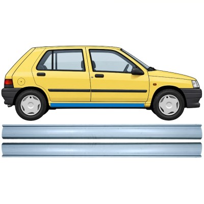 Opravný plech spodní části prahu na Renault Clio I 1990-1998 / Levá+Pravá / Sada 9850