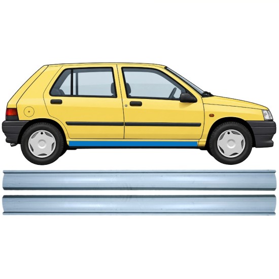 Opravný plech spodní části prahu na Renault Clio I 1990-1998 / Levá+Pravá / Sada 9850