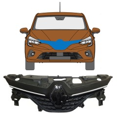 Mřížka na Renault Clio V 2019- / Sada 7540