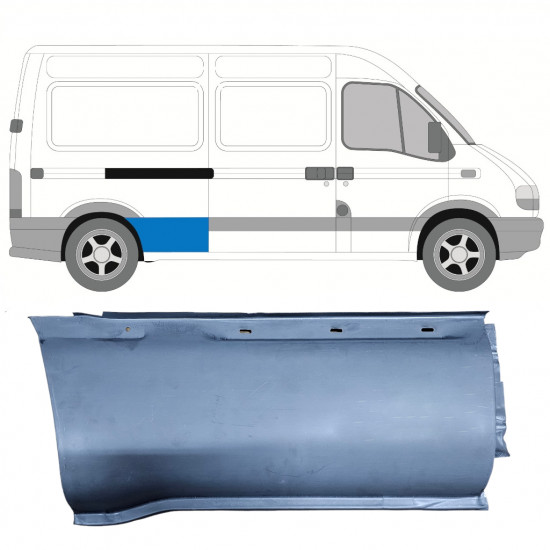 Opravný plech boku na Opel Movano / R Master 1998-2010 / Pravá 7373