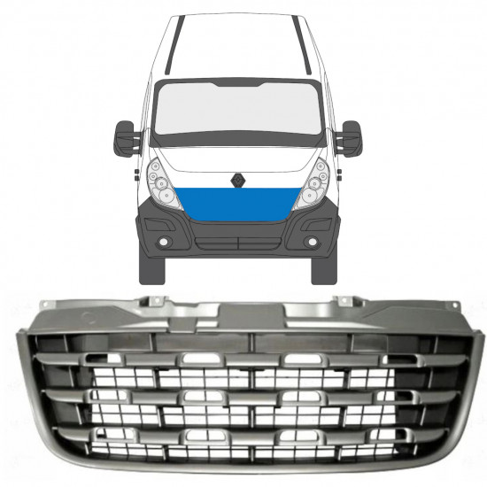 RENAULT MASTER 2010-2014 MŘÍŽKA NÁRAZNÍK PŘEDNÍ