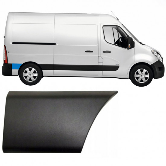 RENAULT MASTER 2010- KRÁTKÉ ZADNÍ BLATNÍK BOČNÍ LIŠTA ZA THE KOLO / PRÁVA