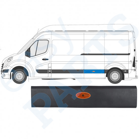 RENAULT MASTER 2010- BOČNÍ LIŠTA DLOUHÝ SVĚTLO / LEVÝ