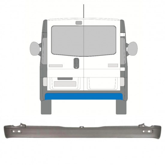 Zadní nárazník na Renault Trafic 2001-2014 8207