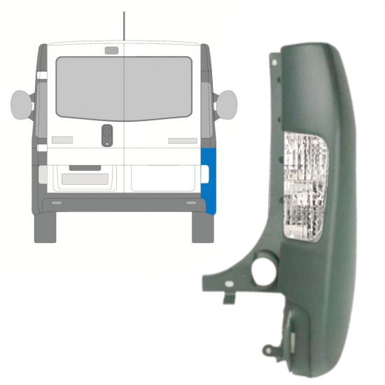 RENAULT TRAFIC 2001-2014 ROH ZADNÍHO NÁRAZNÍKU SVĚTLO / NASTAVIT / PRÁVA