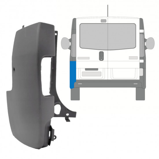 RENAULT TRAFIC 2001-2014 ROH ZADNÍHO NÁRAZNÍKU / LEVÝ