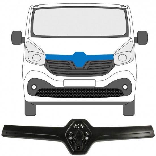 Lišta mřížky na Renault Trafic 2014- 7542