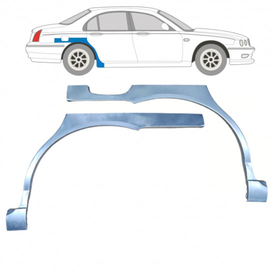 Lem zadního blatníku na Rover 75 MG ZT 1999-2005 / Levá+Pravá / Sada 9200