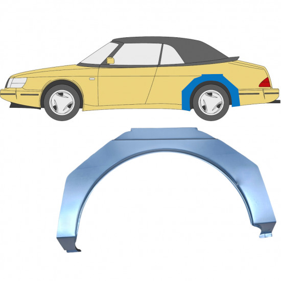 Lem zadního blatníku na Saab 900 1978-1995 / Levá 6982