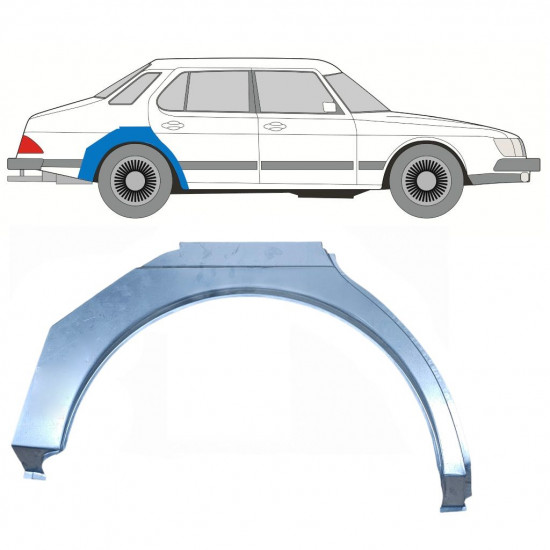 Lem zadního blatníku na Saab 900 1978-1995 / Pravá 11043