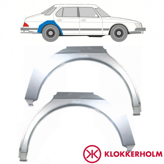 Lem zadního blatníku na Saab 900 1978-1995 / Levá+Pravá / Sada 11045