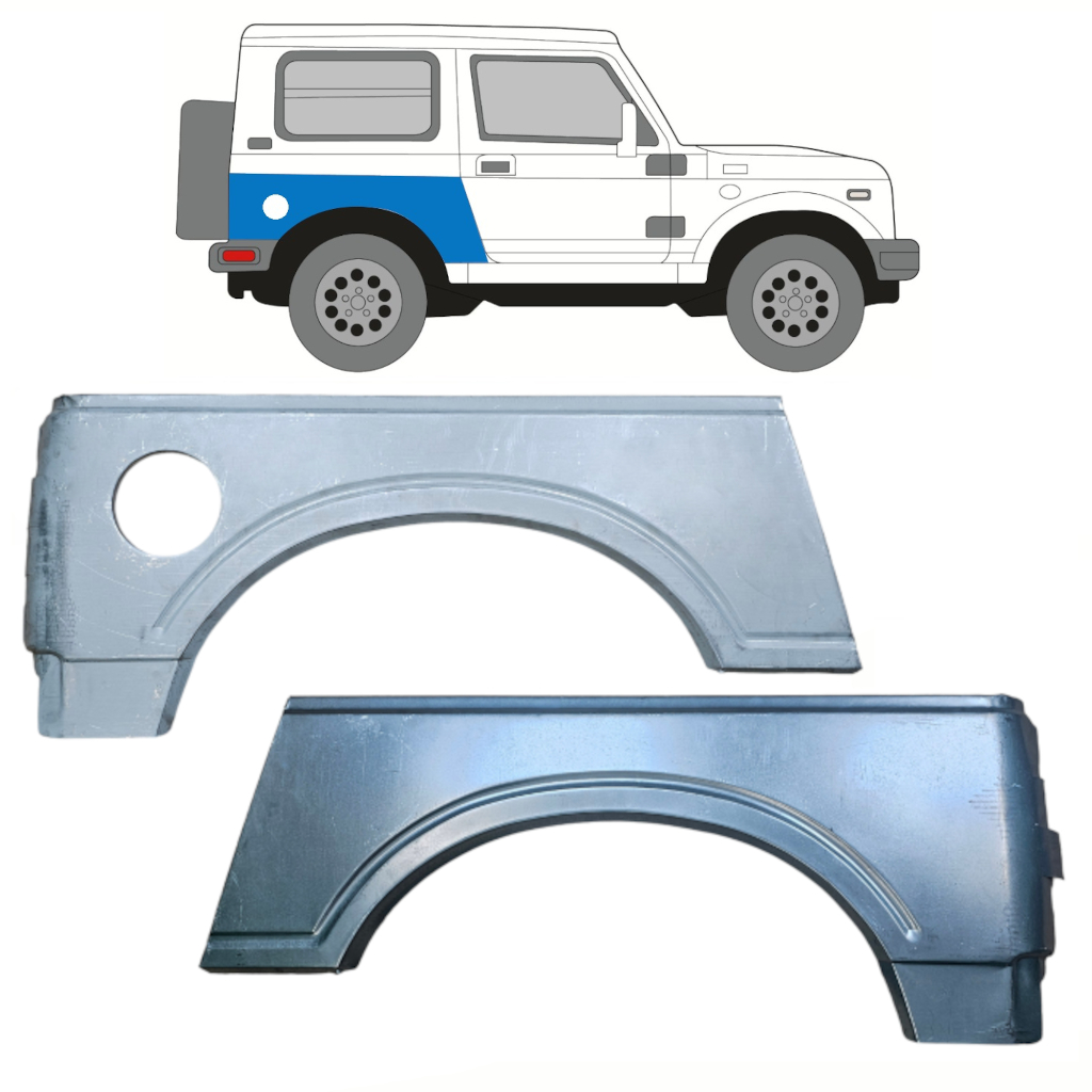 Lem Zadního Blatníku Na Suzuki Samurai 1981-2004 / Levá+Pravá / Sada 10816