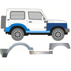 Opravný plech prahu + předního blatníku + zadního blatníku na Suzuki Samurai 1981- / Pravá / Sada 11181