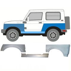 Opravný plech prahu + předního blatníku + zadního blatníku na Suzuki Samurai 1981- / Levá / Sada 11180