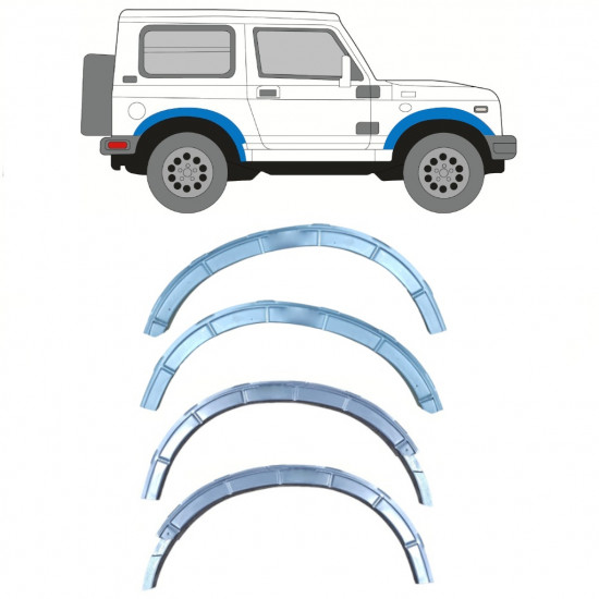 SUZUKI SAMURAI 1981- UCHYCENÍ PODBĚHŮ BLATNÍKŮ / NASTAVIT