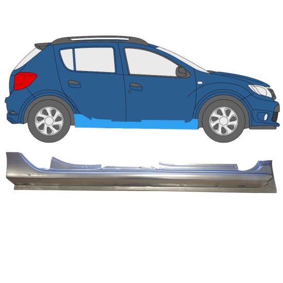 Kompletní práh na Dacia Sandero 2012-2020 / Pravá 14843 Kompletní práh na Dacia Sandero 2012-2020 / Pravá 14843