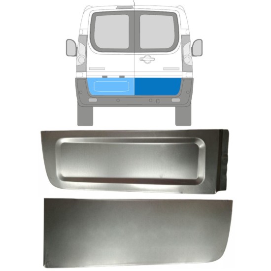 Opravný plech zadních dveří vnější na Citroen Jumpy 2007-2016 / Levá+Pravá / Sada 15225