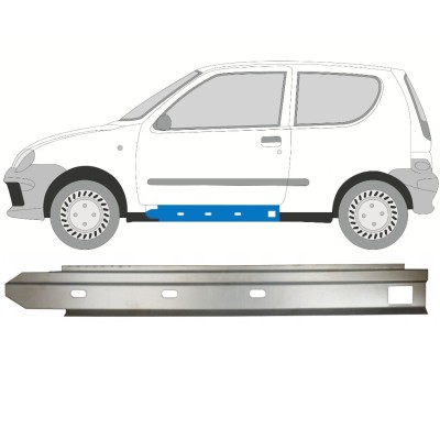 Opravný plech prahu vnitřní na Fiat Seicento 1998-2010 / Levá 14715