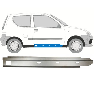 Opravný plech prahu vnitřní na Fiat Seicento 1998-2010 / Pravá 14714