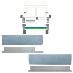 Opravný plech zadních dveří nízký vnitřní + vnější na Peugeot Boxer 1994-2006 / Levá+Pravá / Sada 14452