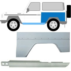 Opravný plech prahu + zadního blatníku na Mercedes G-Class W460 W461 W463 1979- / Levá / Sada 10004