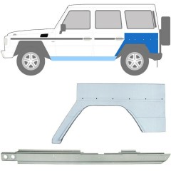 Opravný plech prahu + zadního blatníku na Mercedes G-Class W460 W461 W463 1979- / Levá / Sada 10010