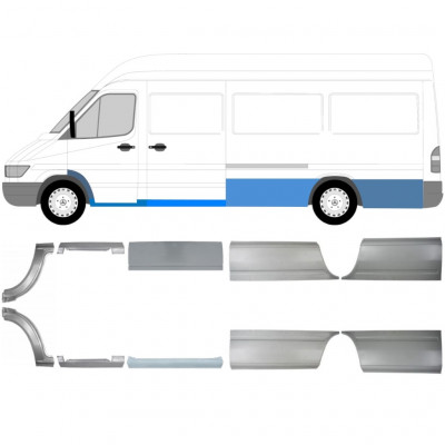 Opravný plech sada na Mercedes Sprinter 1995-2006 / LWB / Levá+Pravá /  5297