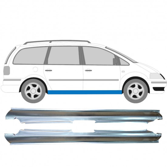 Kompletní práh na VW Sharan Ford Galaxy 1995-2010 / Levá+Pravá / Sada 9249