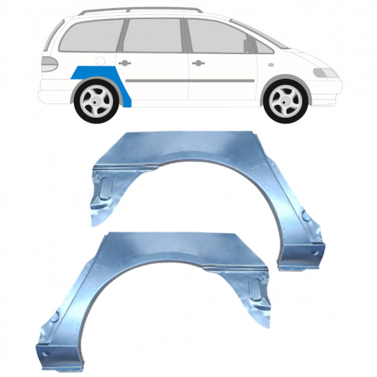 Lem zadního blatníku na Volkswagen Sharan 2000-2010 / Levá+Pravá / Sada 9219