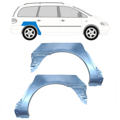 Lem zadního blatníku na Volkswagen Sharan 1995-2000 / Levá+Pravá / Sada 9290