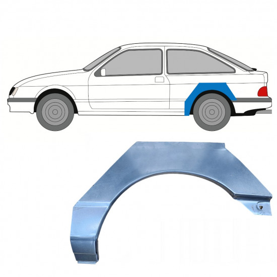 Lem zadního blatníku na Ford Sierra 1982-1993 / Levá 7386