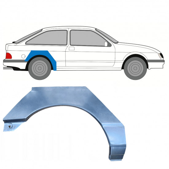 Lem zadního blatníku na Ford Sierra 1982-1993 / Pravá 7387