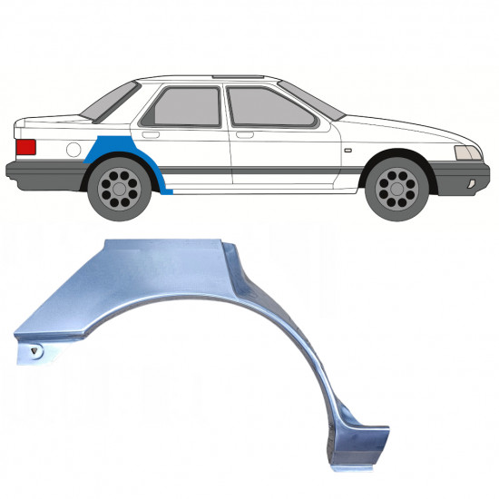 Lem zadního blatníku na Ford Sierra 1982-1993 / Pravá 7388