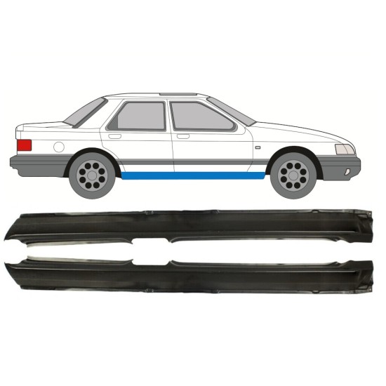 Kompletní práh na Ford Sierra 1982-1993 / Levá+Pravá / Sada 9774