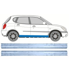 Opravný plech prahu na Daihatsu Sirion 1998-2005 / Levá+Pravá / Sada 12456