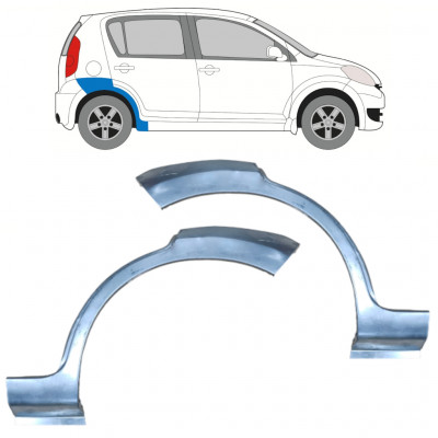 Lem zadního blatníku na Daihatsu Sirion 2005-2010 / Levá+Pravá / Sada 9945