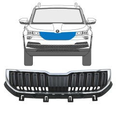 Mřížka na Skoda Karoq 2017-2022 / Sada 17234