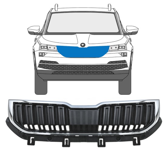 Mřížka na Skoda Karoq 2017-2022 / Sada 17234