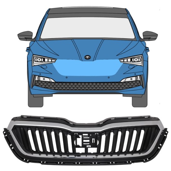Mřížka na Skoda Scala 2019- 17229