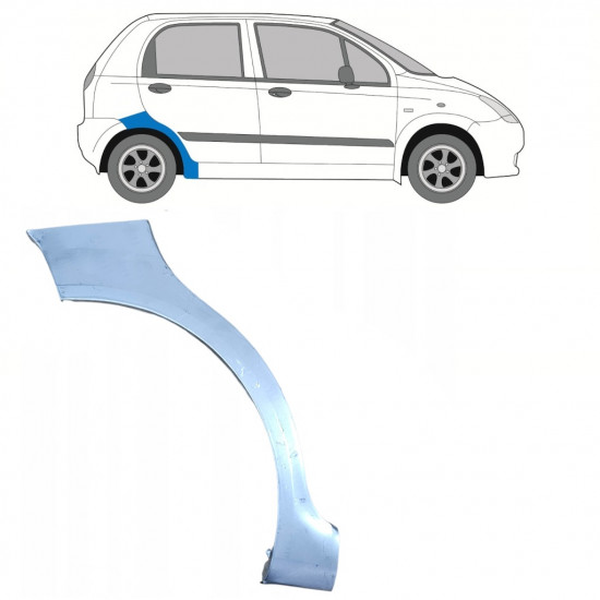 Lem zadního blatníku na Chevrolet Spark 2005-2010 / Pravá 7391