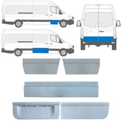 Opravný plech vnějších dveří na Mercedes Sprinter 2006-2018 / Levá+Pravá / Sada 11317