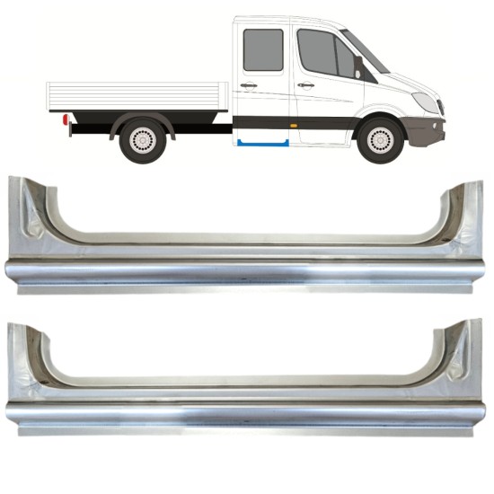 Opravný plech zadního prahu na Mercedes Sprinter 2006-2018 / Levá+Pravá / Sada 15068 Opravný plech zadního prahu na Mercedes Sprinter 2006-2018 / Levá+Pravá / Sada 15068