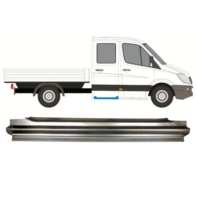 Opravný plech zadního prahu na Mercedes Sprinter 2006-2018 / Pravá / Dvojitá kabina 14566