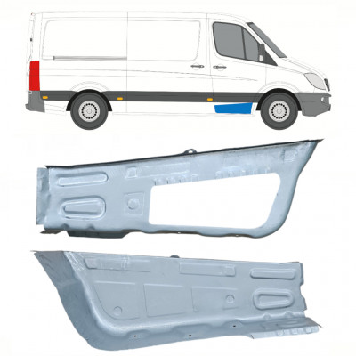 Opravný plech předního schodu na Mercedes Sprinter 2006 - / Levá+Pravá / Sada 10208