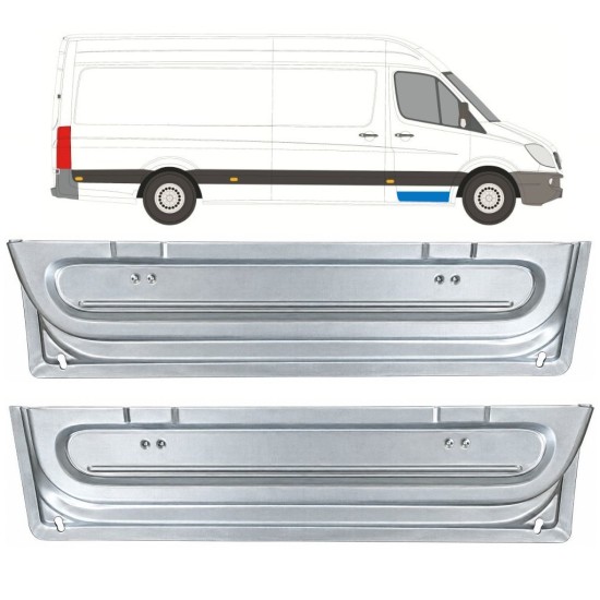 Opravný plech předních dveří vnitřní na Mercedes Sprinter 2006-2018 / Levá+Pravá / Sada 17055