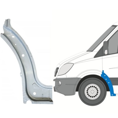 Opravný plech vnitřního předního podběhu na Mercedes Sprinter 2006-2018 / Levá 14723