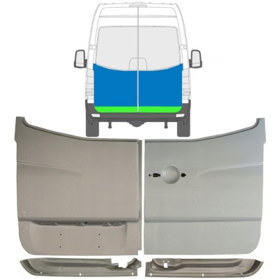 Opravný plech zadních dveří na Mercedes Sprinter 2006-2018 / Sada 10517