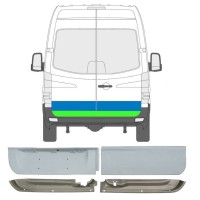 Opravný plech zadních dveří na Mercedes Sprinter 2006-2018 / Levá+Pravá / Sada 6050