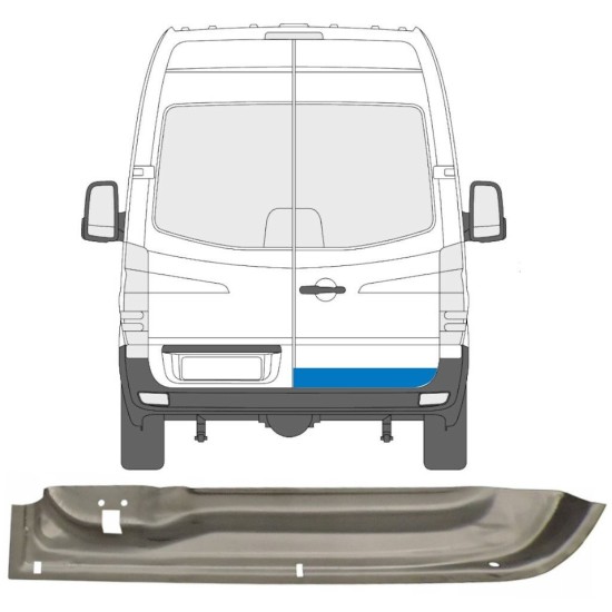 Opravný plech zadních dveří na Mercedes Sprinter 2006-2018 / Pravá 5681